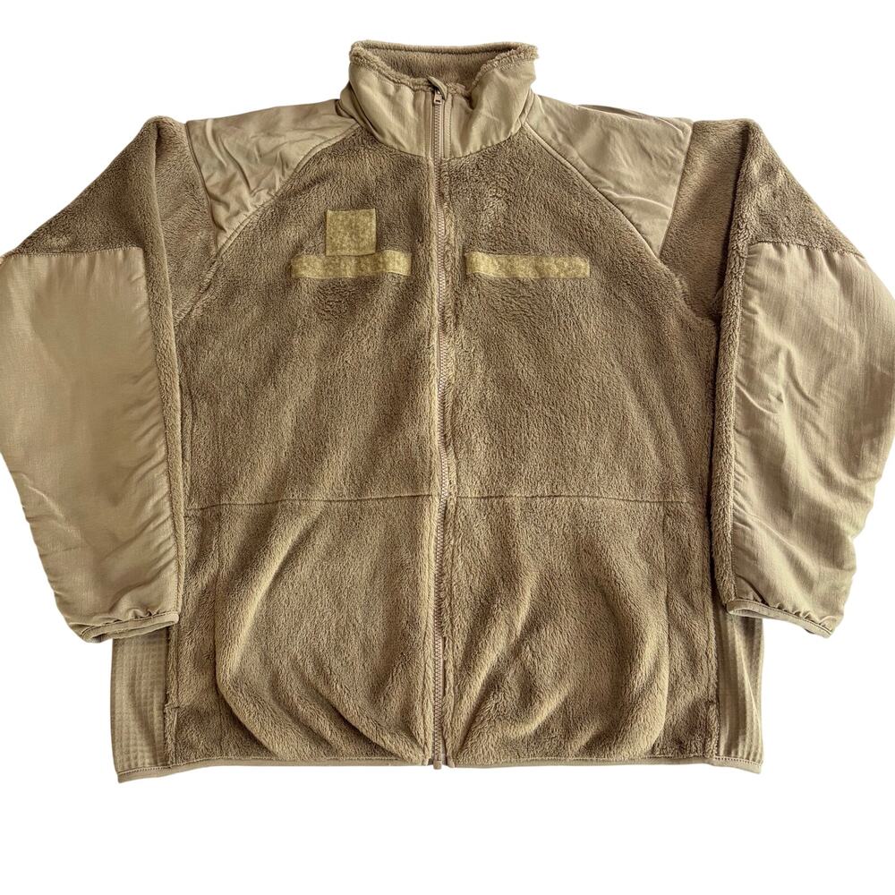Polartec Jacket Mens Medium Long Fleece Cold Weather Gen III Coyote Tan GWISF